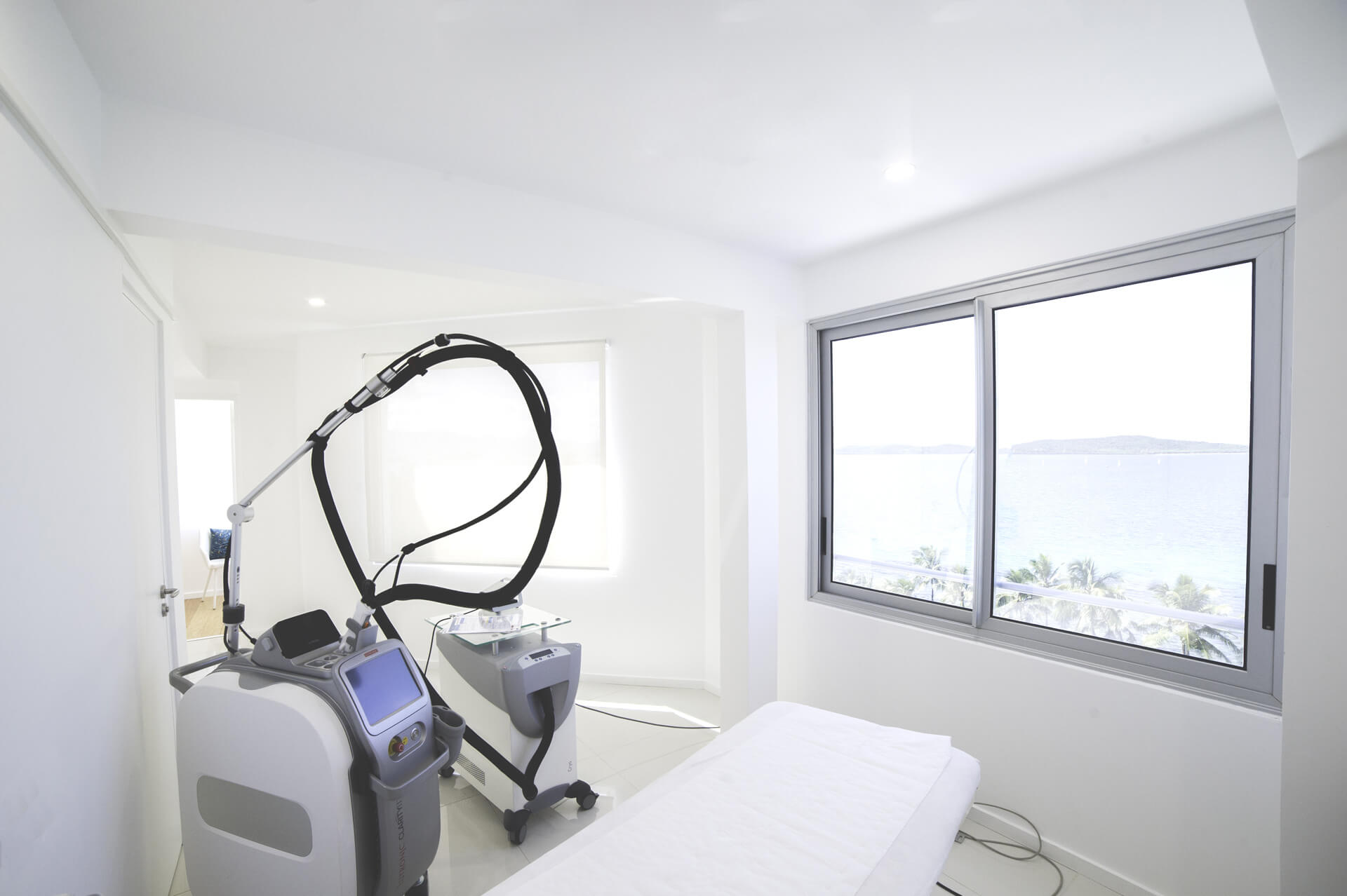 Salle de traitement laser du centre à Val Plaisance
